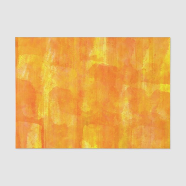 Orangefarbene Aquarelldrucke Seidenpapier (Vorderseite)