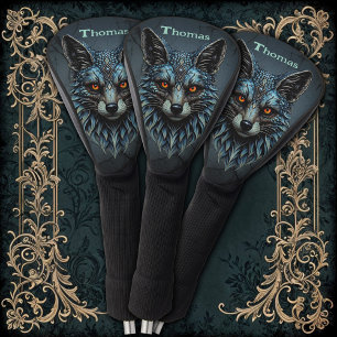 Orangefarbene Augen, cooles Fell: Der blendende Fu Golf Headcover