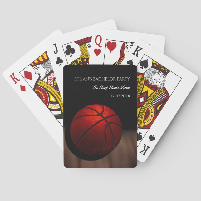 Orangefarbene Basketballmannschaft Spielkarten (Rückseite)