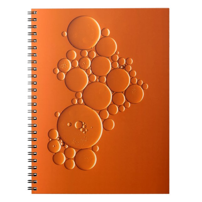 Orangefarbene Blasen Notizblock (Vorderseite)