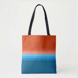 Orangefarbene blaue, ergänzende, farbgesteppte Tot Tasche