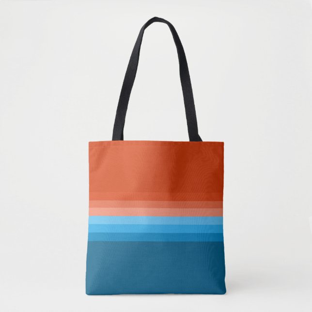 Orangefarbene blaue, ergänzende, farbgesteppte Tot Tasche (Vorderseite)