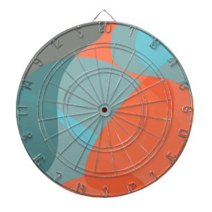 Orangefarbene, blaue, moderne, trendige und Bio Fo Dartscheibe