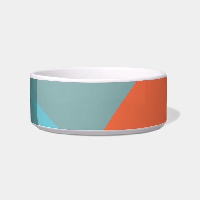 Orangefarbene, blaue, moderne, trendige und Bio Fo Napf (Vorderseite)