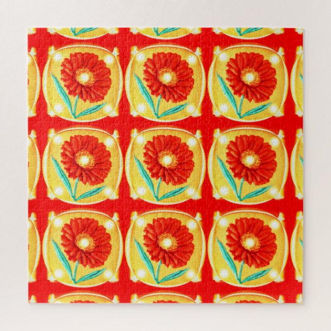 Orangefarbene Blume (Vertikal)