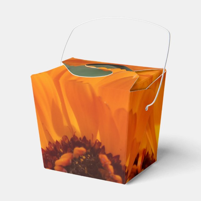 Orangefarbene Blume "Abnehmen" Geschenkschachtel (Vorderseite)