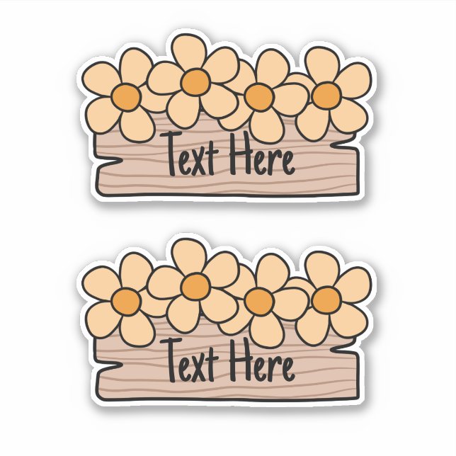 Orangefarbene Blume Aufkleber (Vorderseite)
