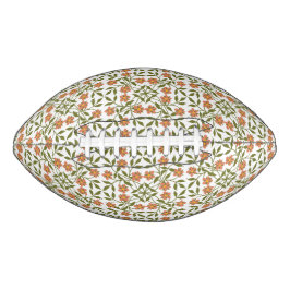 Orangefarbene Blume, Blumenmuster, Grünpflanzen, B Football
