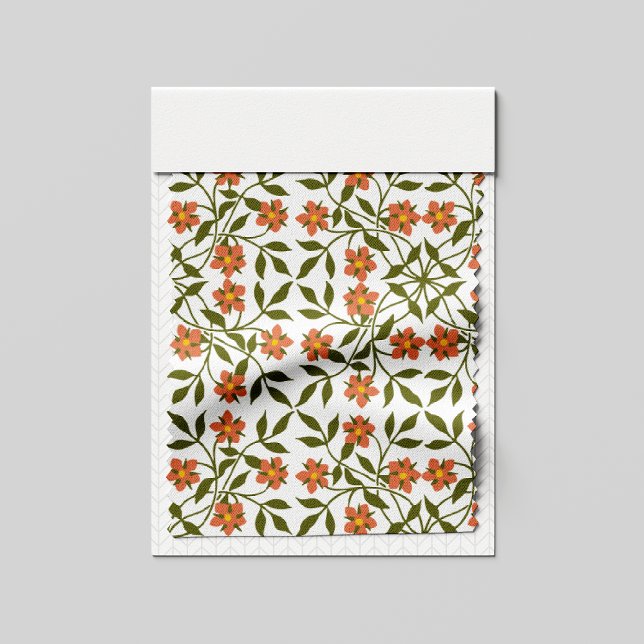 Orangefarbene Blume, Blumenmuster, Grünpflanzen, B Stoff (Von Creator hochgeladen)