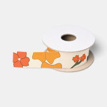 Orangefarbene Blume, Blumenmuster, Muster von Blum