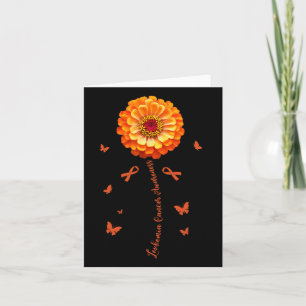 Orangefarbene Blume Leukämie Bewusstsein Blutzelle Karte