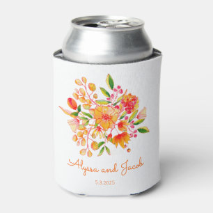 Orangefarbene Blume, maßgeschneiderte Hochzeiten Dosenkühler