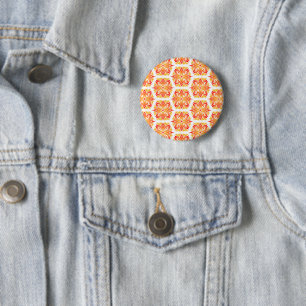 Orangefarbene Blume, Muster von Blume, Muster von Button