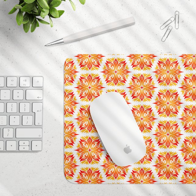 Orangefarbene Blume, Muster von Blume, Muster von  Mousepad (Von Creator hochgeladen)