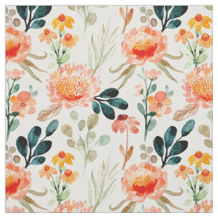 Orangefarbene Blume Stoff