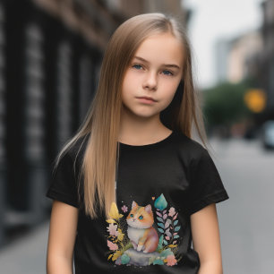 Orangefarbene Blume T-Shirt