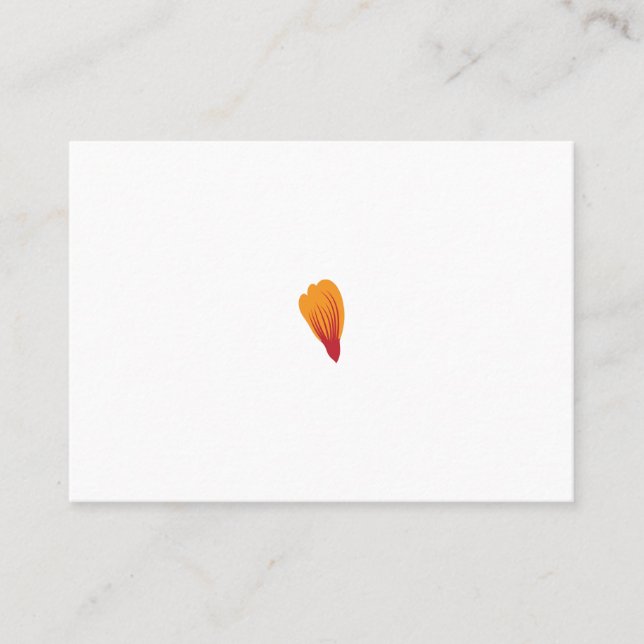 orangefarbene Clip Art Platzkarte (Vorderseite)