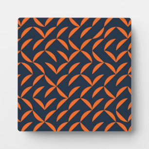 Orangefarbene, coole, moderne, trendige, gewölbte fotoplatte