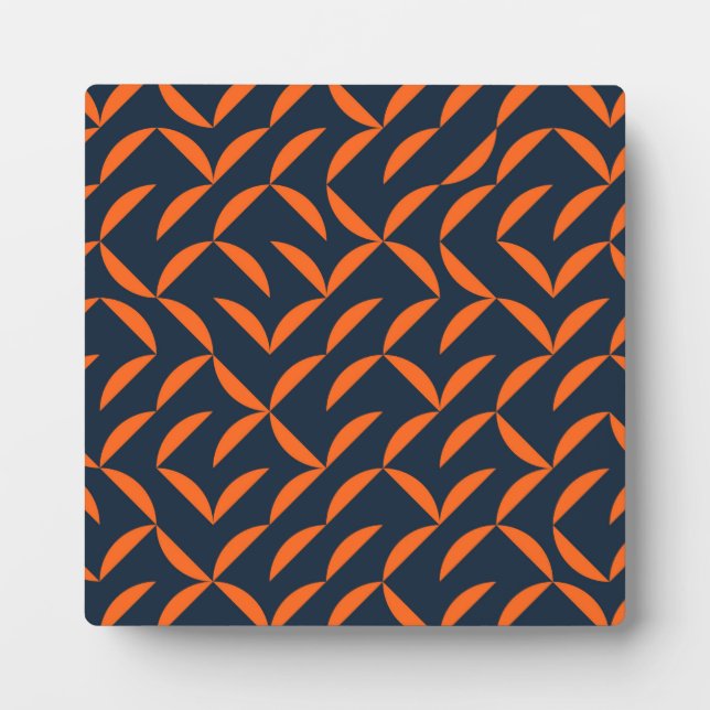 Orangefarbene, coole, moderne, trendige, gewölbte  fotoplatte (Vorderseite)