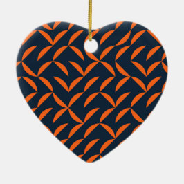 Orangefarbene, coole, moderne, trendige, gewölbte  keramik ornament