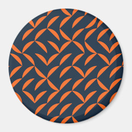 Orangefarbene, coole, moderne, trendige, gewölbte  magnet