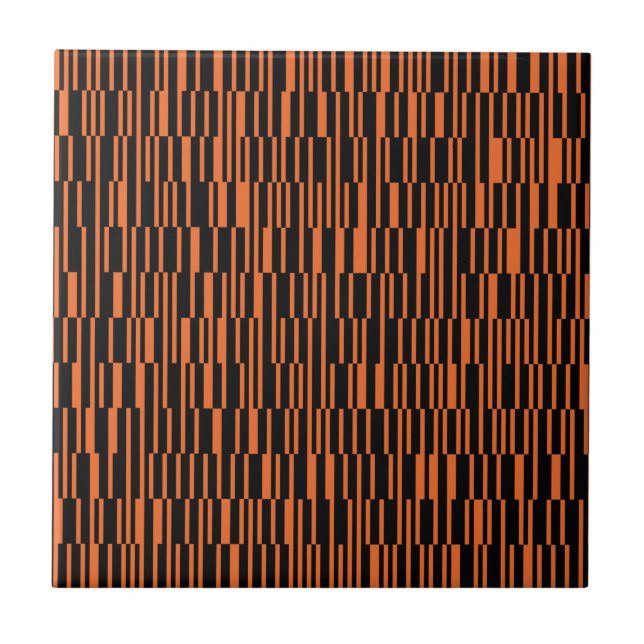 Orangefarbene, coole, trendige, moderne geometrisc fliese (Vorderseite)