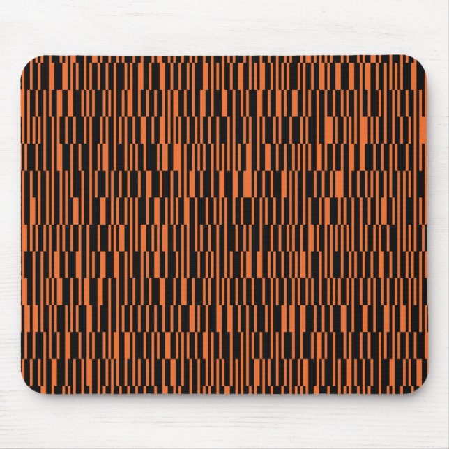 Orangefarbene, coole, trendige, moderne geometrisc mousepad (Vorne)