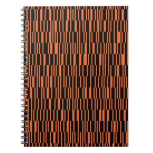 Orangefarbene, coole, trendige, moderne geometrisc notizblock