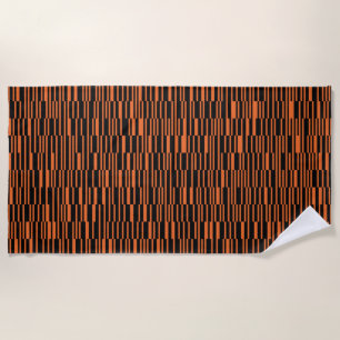 Orangefarbene, coole, trendige, moderne geometrisc strandtuch