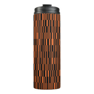 Orangefarbene, coole, trendige, moderne geometrisc thermosbecher