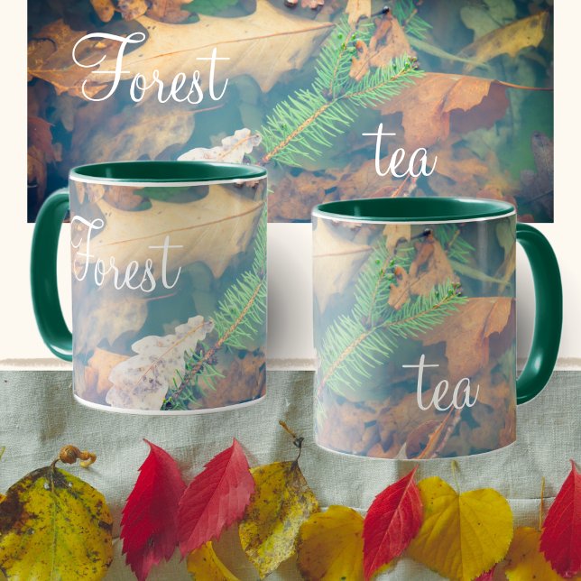 Orangefarbene Eichen unter Wasser Blätter Tasse (Von Creator hochgeladen)