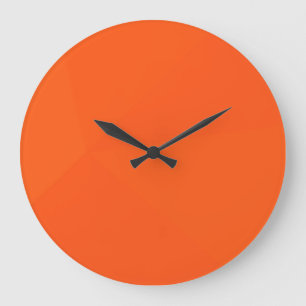 Orangefarbene, einfache, moderne, coole, trendige  große wanduhr