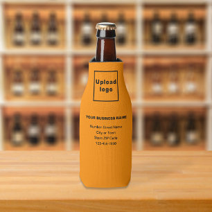 Orangefarbene Farbflasche für die Markenbezeichnun Flaschenkühler