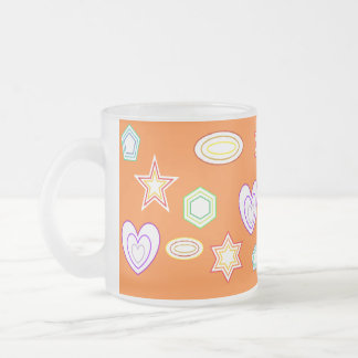 Orangefarbene Form-Tasse Mattglastasse
