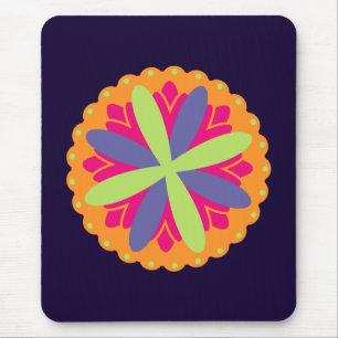 Orangefarbene Formen Mousepad