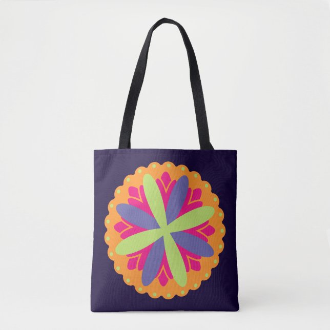Orangefarbene Formen Tasche (Vorderseite)