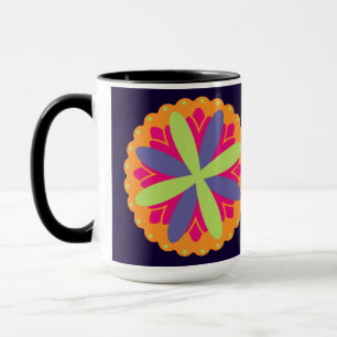 Orangefarbene Formen Tasse