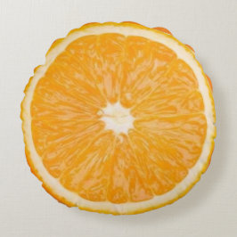 Orangefarbene Fruchtkissen Rundes Kissen