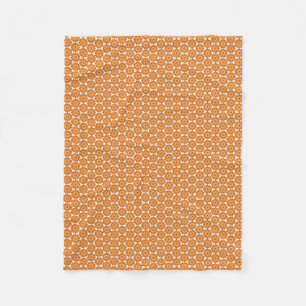 Orangefarbene Gänse im 70er-Stil Fleecedecke
