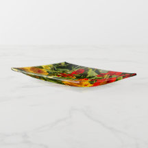 Orangefarbene, gelbe Blumen Schmucktaschen, Gesche