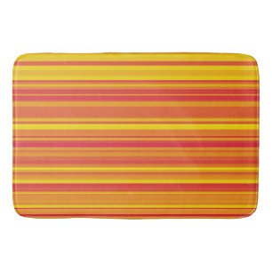 Orangefarbene, gelbe Streifen Badematte