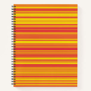 Orangefarbene, gelbe Streifen Notizbuch