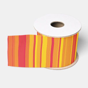 Orangefarbene, gelbe Streifen Ripsband