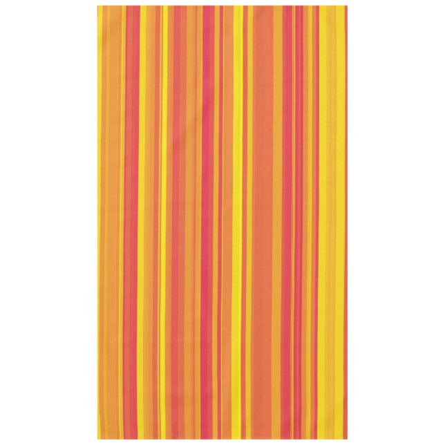 Orangefarbene, gelbe Streifen Tischdecke (Vorderseite)