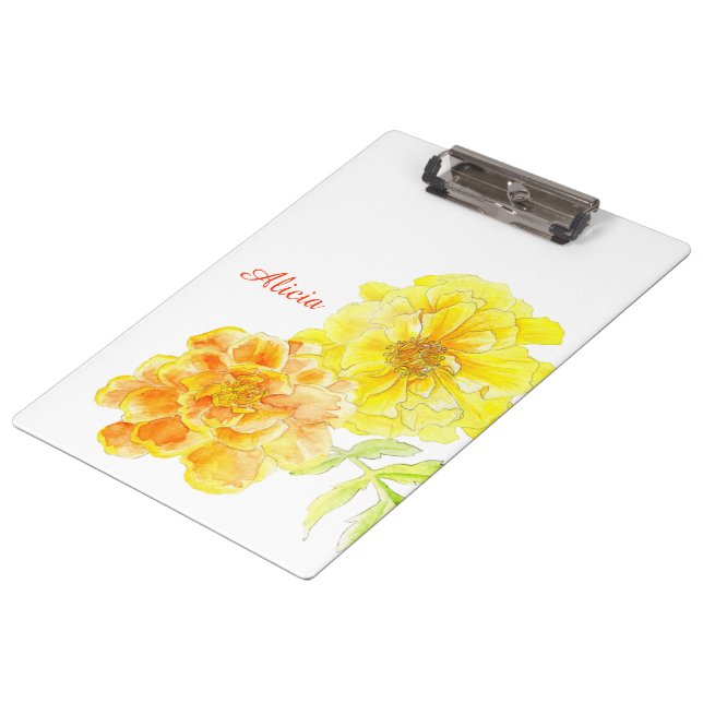 Orangefarbene Gelbschwanze mit Zwischenwand Klemmbrett (Schrägansicht)