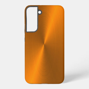 Orangefarbene glänzende Imitate Samsung Galaxy Geh Samsung Galaxy Hülle
