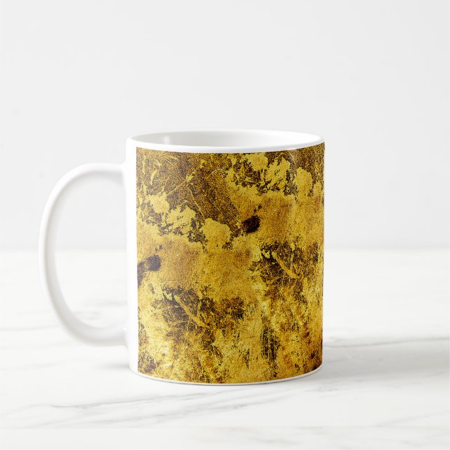 Orangefarbene Grunge Textur abstract,altertümlich, Kaffeetasse (Links)