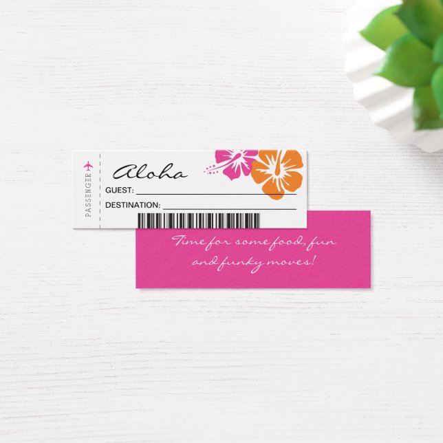Orangefarbene Hibiskus-Blume Hochzeitskarte (Schreibtisch)