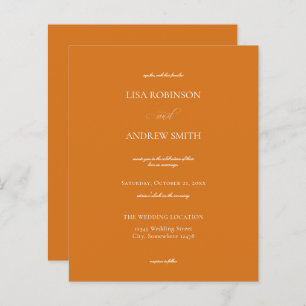 Orangefarbene Hochzeit