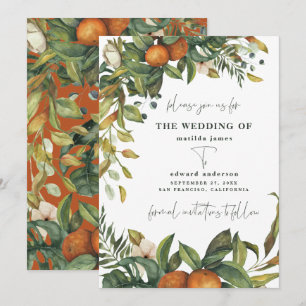 Orangefarbene Hochzeit